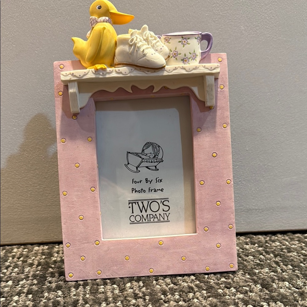 Two's Company Pink Frame with Duck and Shoes 4x6 photo